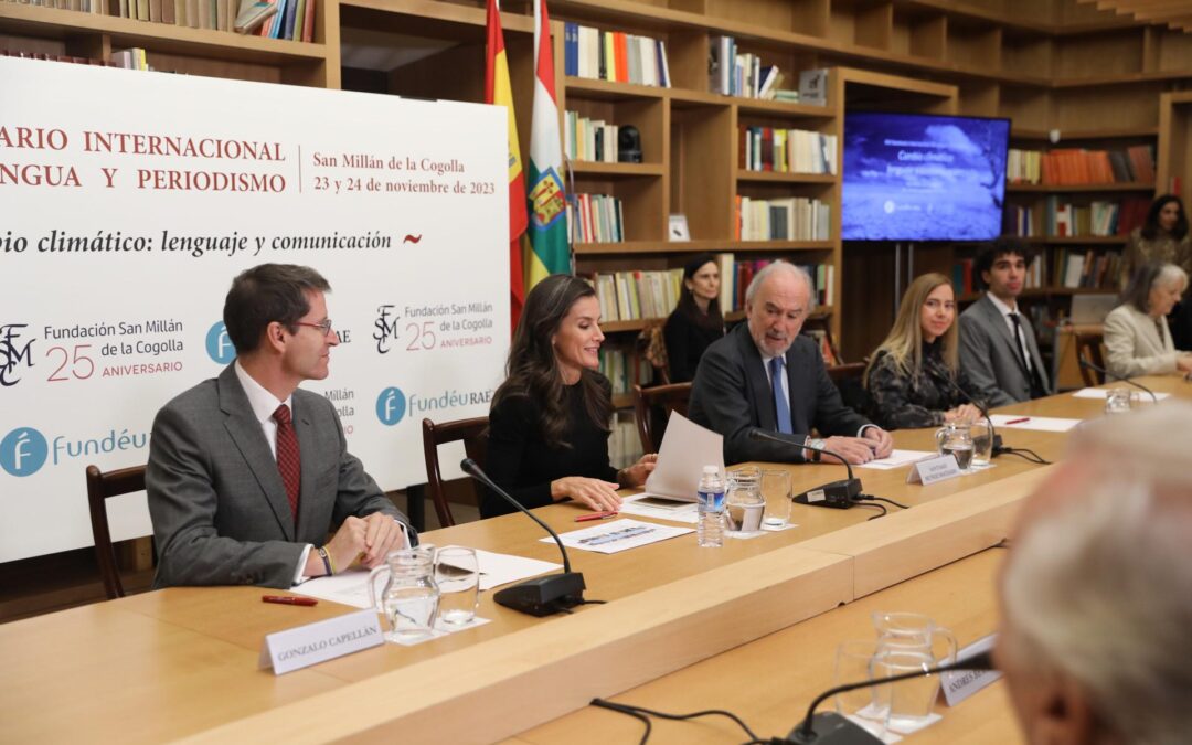 S. M. la Reina preside la clausura del seminario «Cambio climático: lenguaje y comunicación» en San Millán de la Cogolla