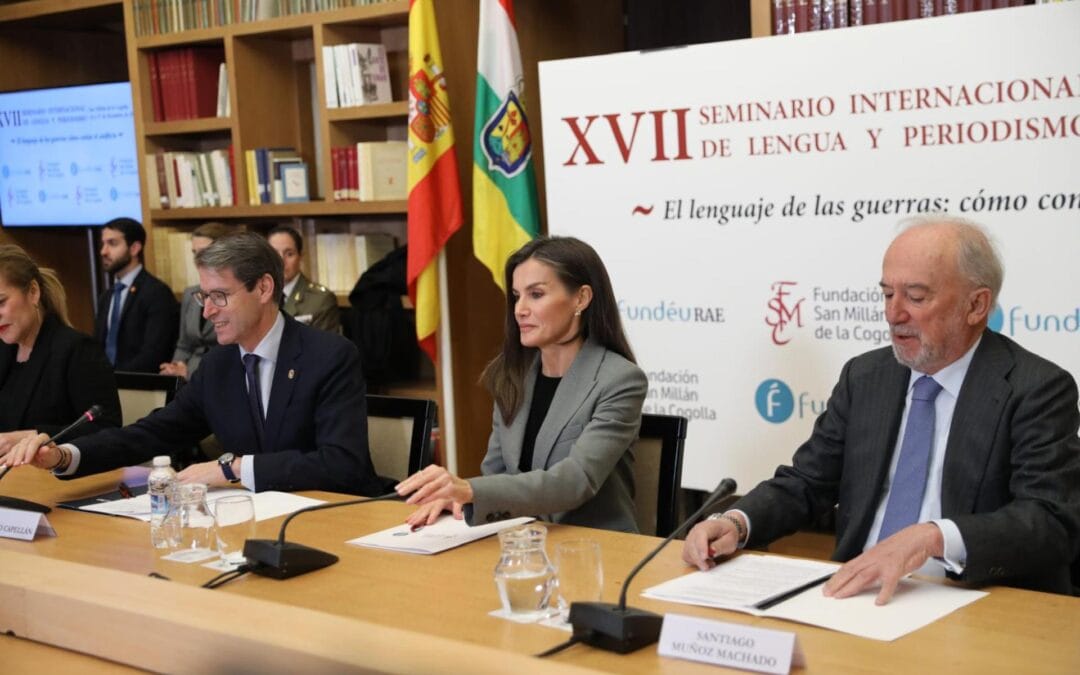 S. M. la Reina preside la clausura del XVII Seminario Internacional de Lengua y Periodismo en San Millán de la Cogolla