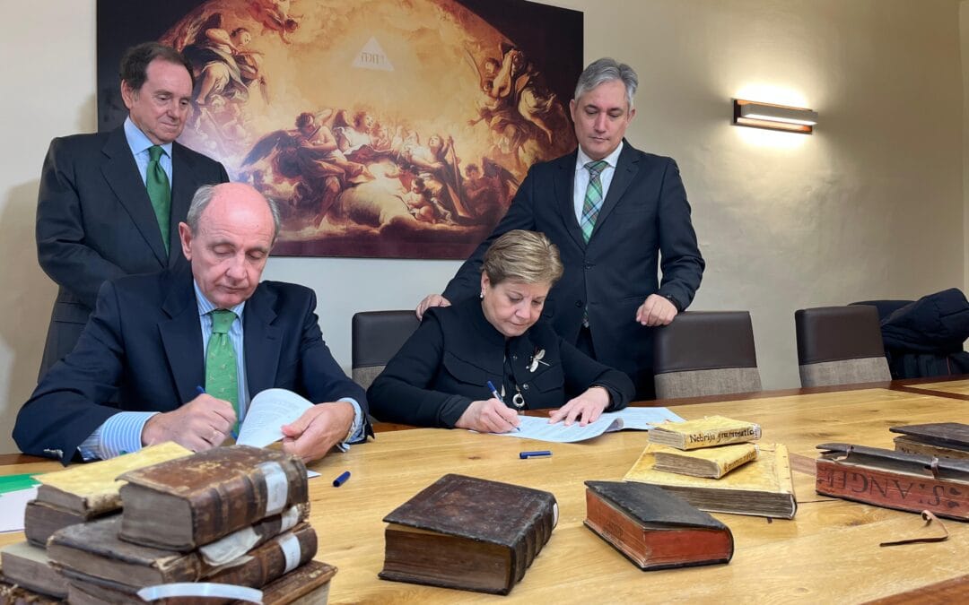 La Fundación San Millán y la Fundación Iberdrola España renuevan su colaboración para recuperar parte de los fondos de la Biblioteca del Monasterio de Yuso