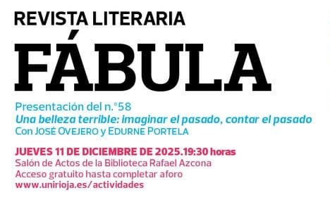 Presentación del número 58 de la revista literaria Fábula, en la que colabora la Fundación San Millán de la Cogolla