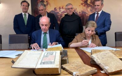La Fundación San Millán y la Fundación Iberdrola España renuevan su colaboración para recuperar parte de los fondos de la Biblioteca del Monasterio de Yuso